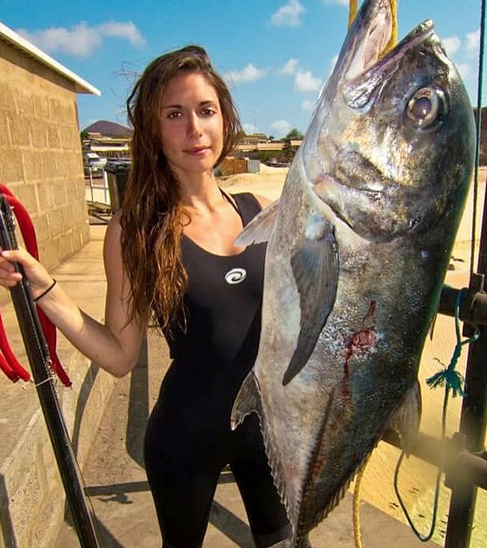 Valentine Thomas Bikini Clad Spearfishing Huntress