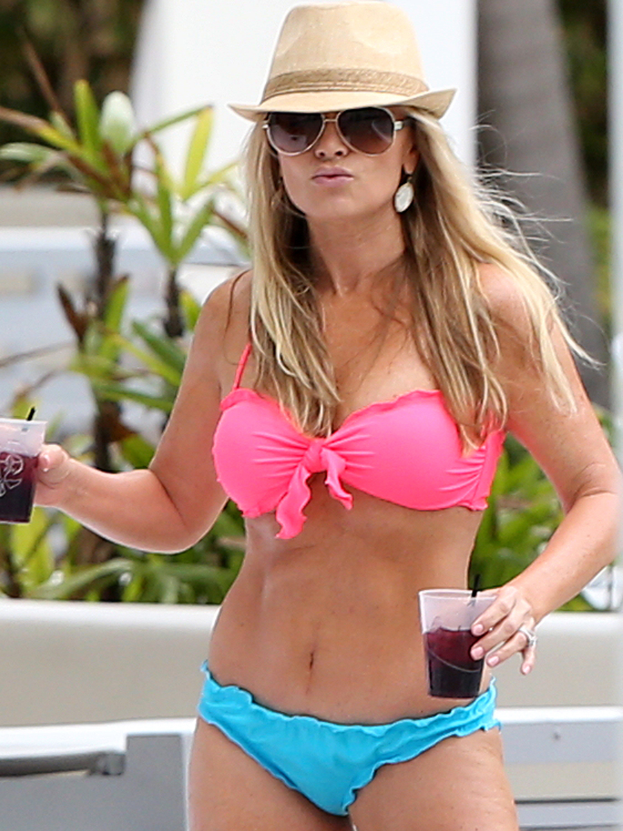Tamra Barney Bikinis Poolside In Miami