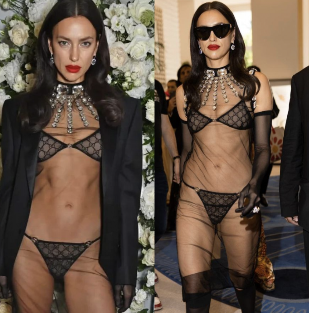 Irina Shayks See Through Moment In Cannes